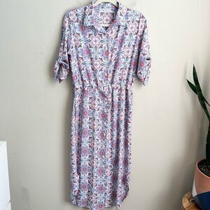 Piper Street Women’s Floral Midi Shirt Dress M